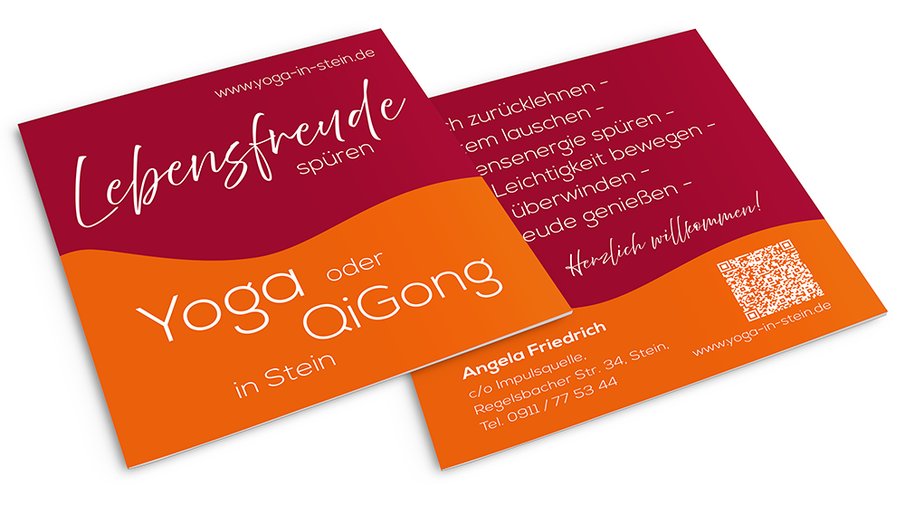 Flyer - Flyergestaltung für Yogastudio - Grafikerin Fürth
